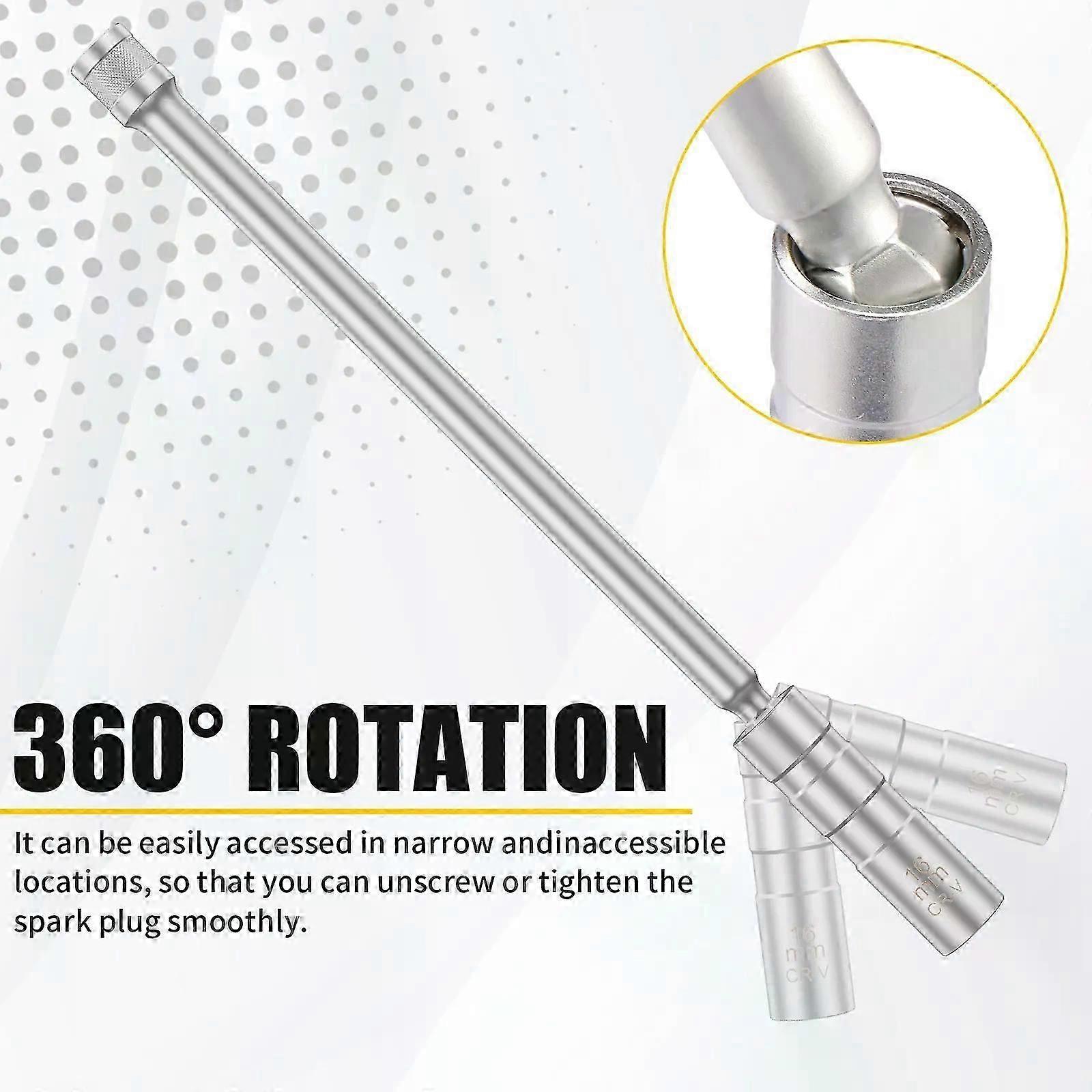 2/4 Pcs Spark Plug Socket 14mm+16mm Magnetic Thin Wall Spark Plug Removal Tool Professional for Replacing Spark Plugs Tools