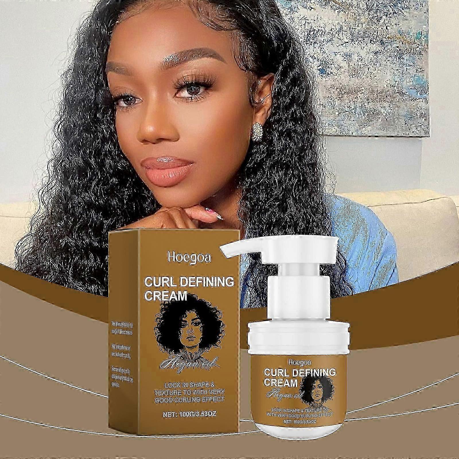 Hoegoa Curl Setting Cream, refreshing, moisturizing, nourishes hair, luster, naturally fluffy, and sets curls