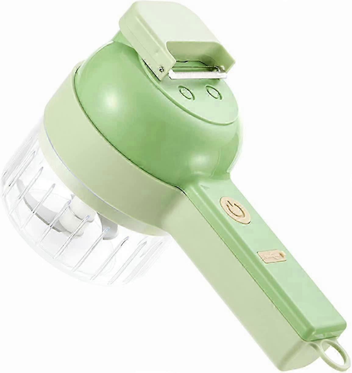 Th 4 In 1 Handheld Elektrischer Gemüseschneider Set, manuelle Küchenmaschine - Gemüseschneidemaschine und Dicergreen1pcs