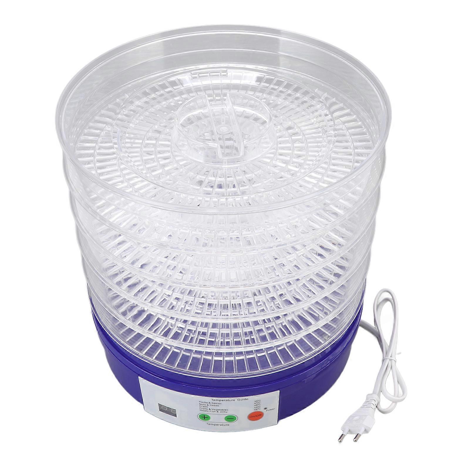 5 Layers Food Dehydrator Dryer Fruit and Vegetables Household Pet Meat Dehydrator for Snacks Blue