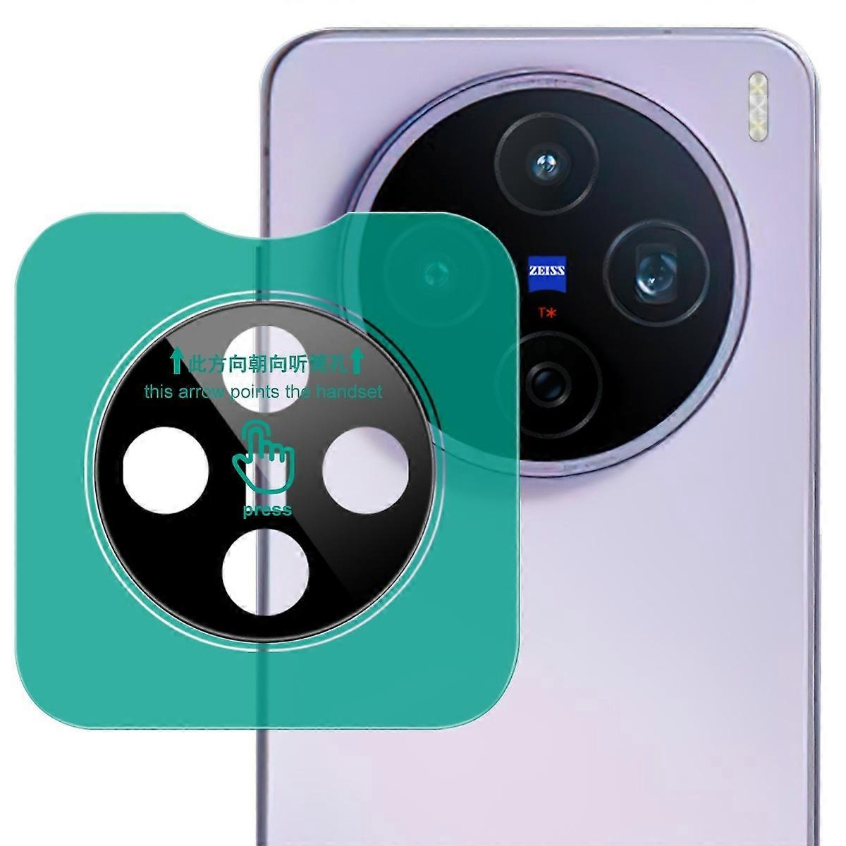 For vivo X200s 5G Tempered Glass Camera Lens Protector with Self Positioning Frame (Black Version)