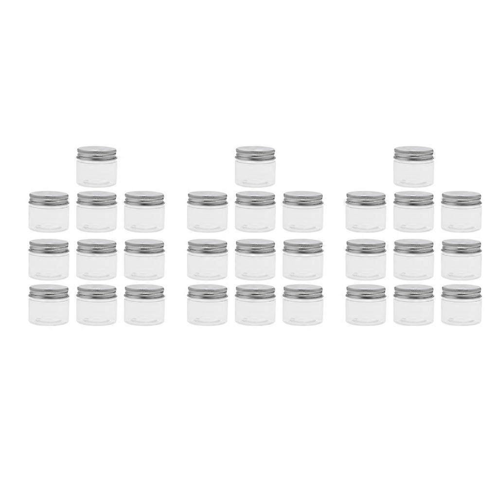 30pcs Clear Plastic Empty Cosmetic Jars Pots Makeup Storage Case 50ml