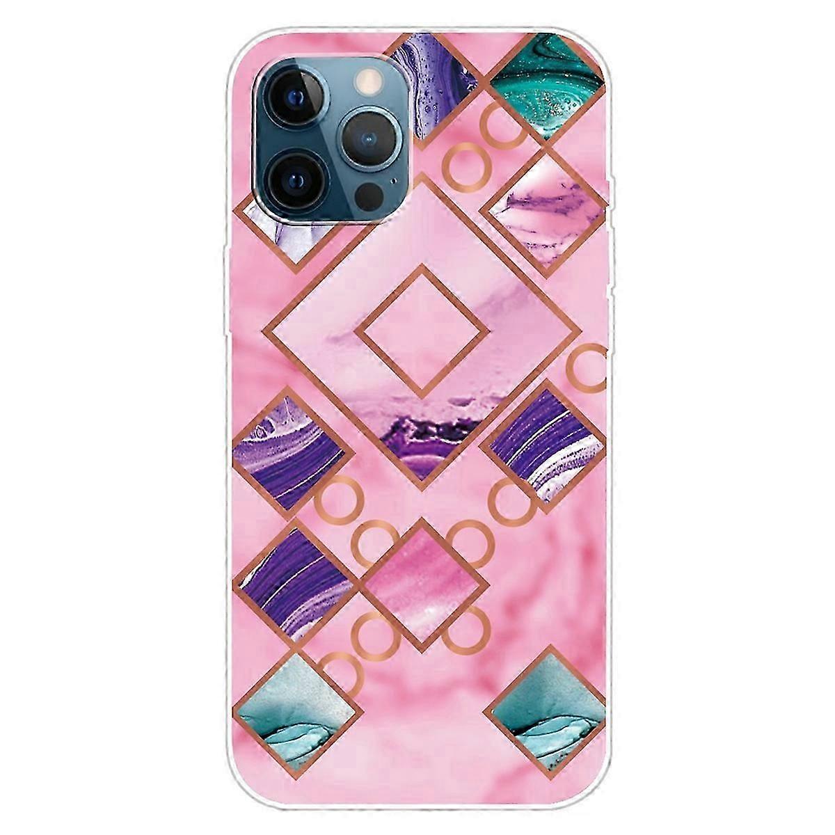 For Iphone 16 Pro Max Case Abstract Marble Pattern Printing Tpu Phone Cover - Style V