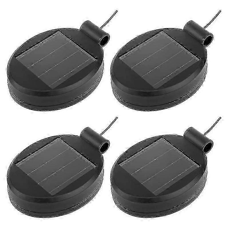 4 Pack Solar LED Light Replacement Top Panel, Compatible Solar Panel Lantern Cover Bulb Accessories