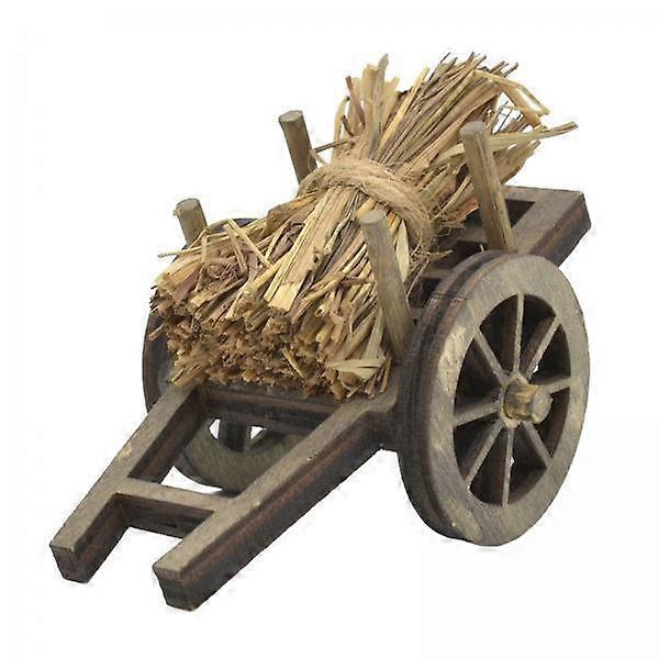 5x1:12 Scale Miniature Firewood Cart Model Creative Artwork DIY Diorama Layout