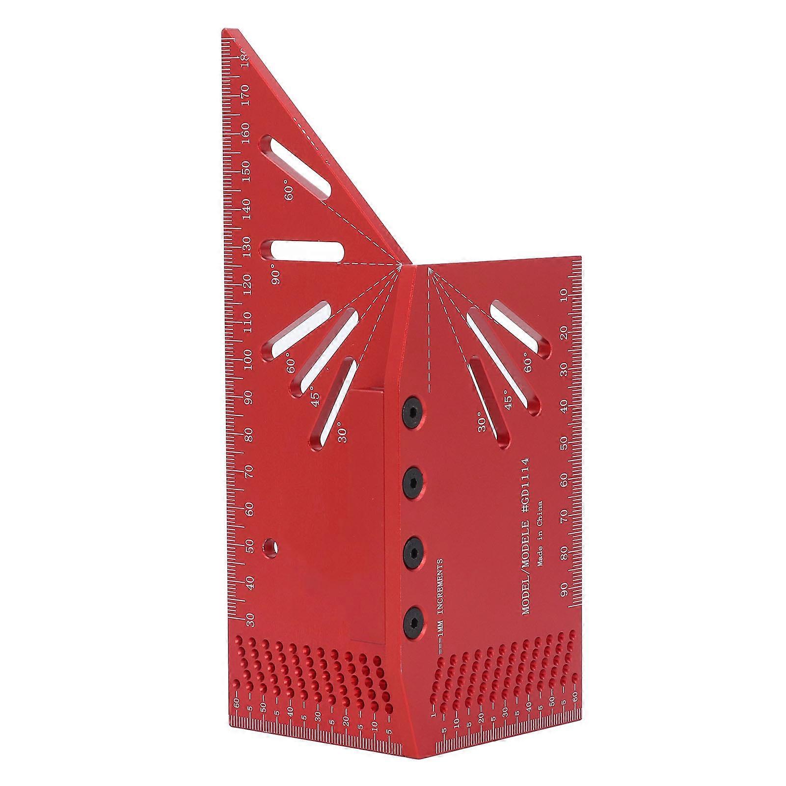 Multi-functional aluminum alloy square measuring ruler multi-angle measurement, 3D bevel measurement