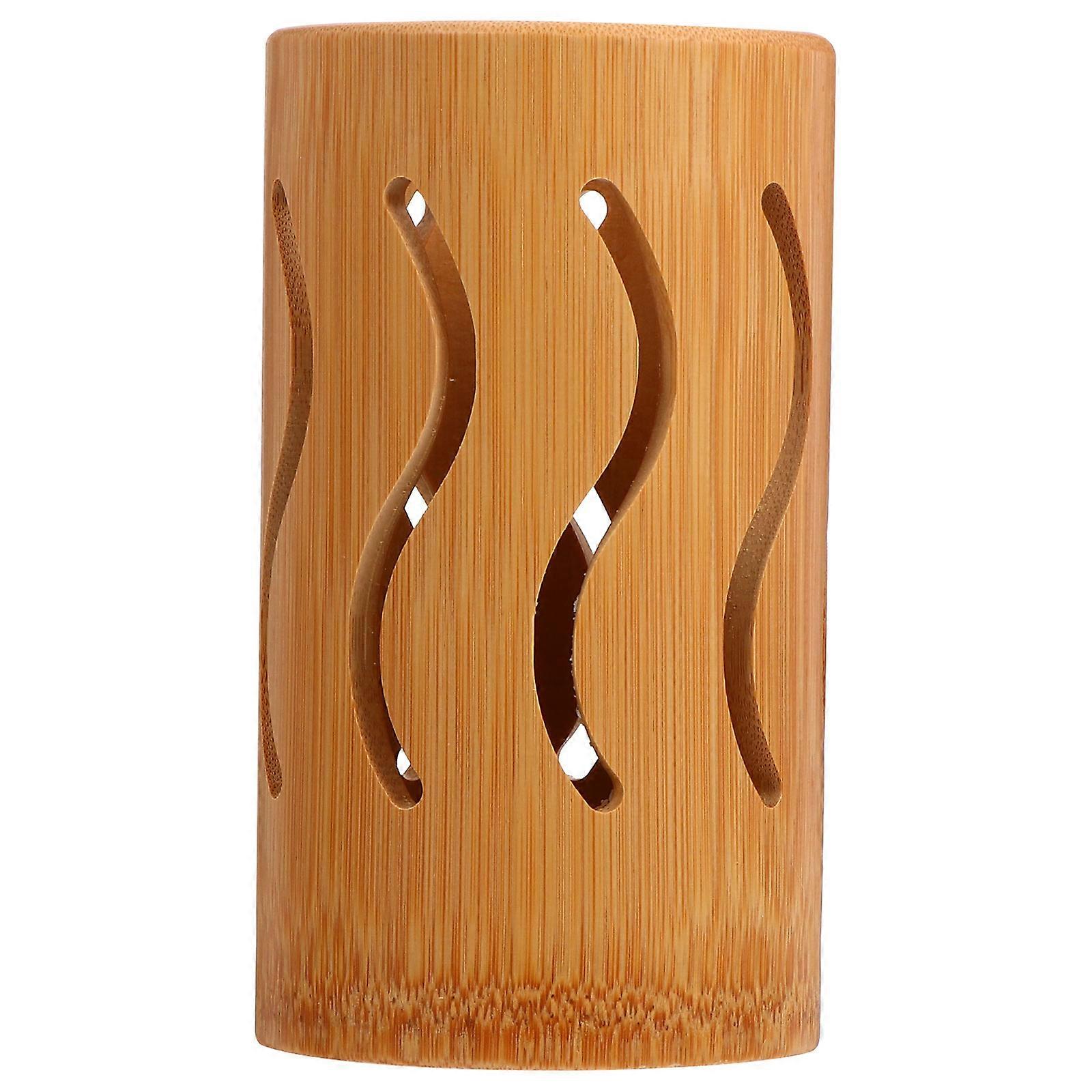Multi Color Bamboo Tableware Holder Kitchen Organizer for Home Storage 6.5 x 6.5 x 5.5 Inches