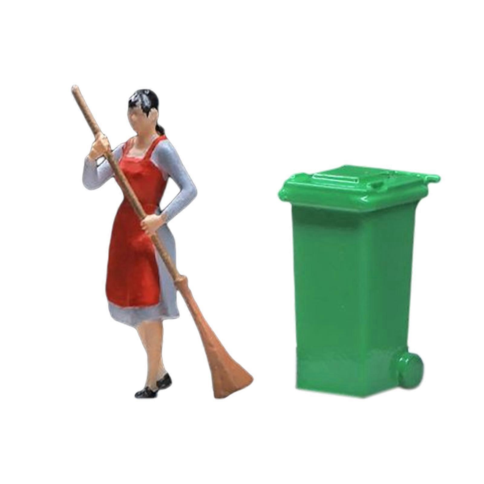 2x Simulation 1/64 Scale Models Figurine Collection Decoration for DIY Scene