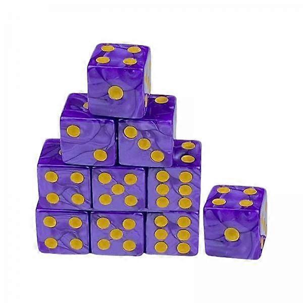 6x10x Two Tone Colors Dice 0.6inch Teaching Aids Six Sided Dices for Party