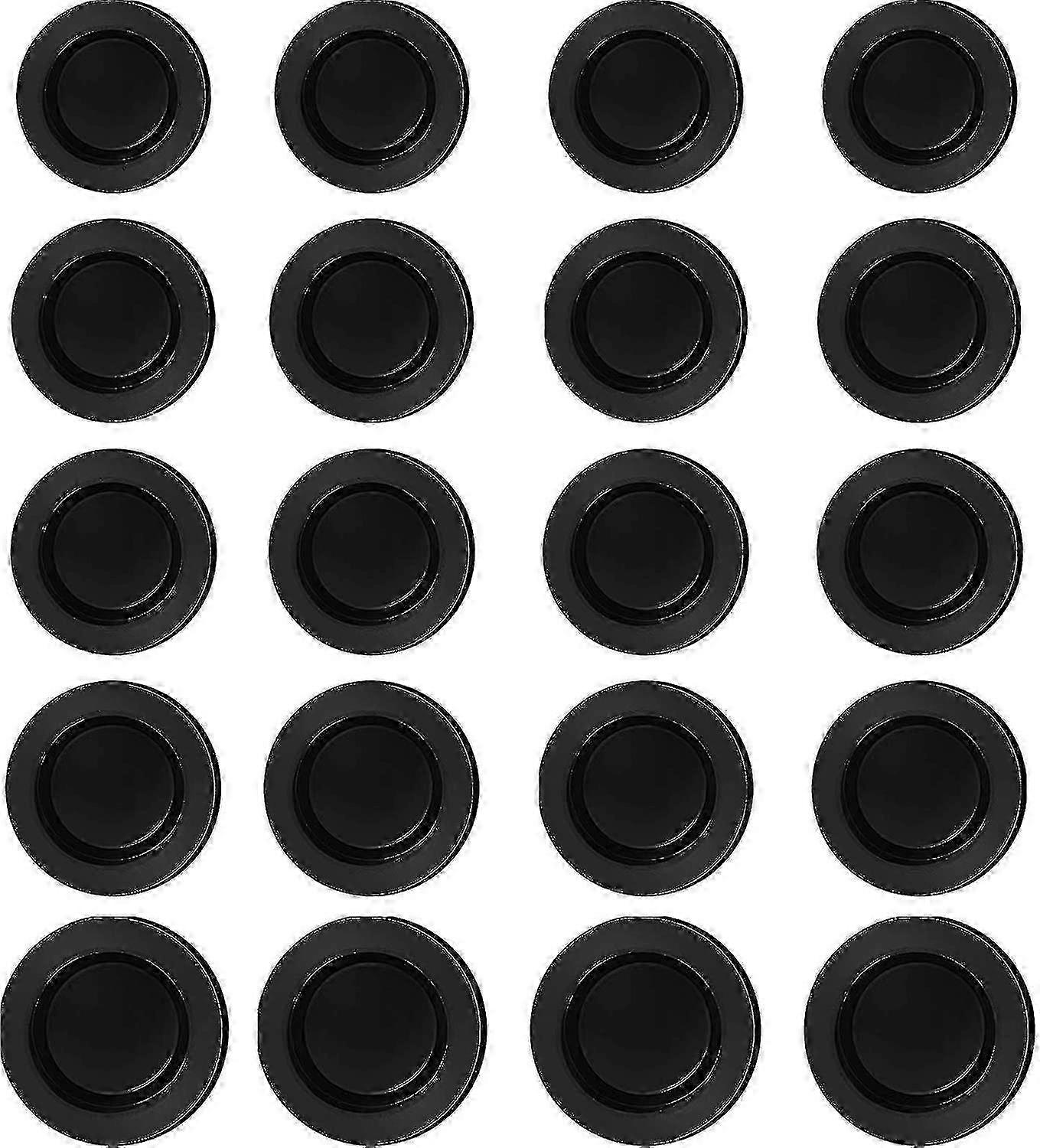20 Pieces Black Rubber Piggy Bank Stopper Cover Round Plug for Various Sized Savings Boxes (5 Sizes Available)