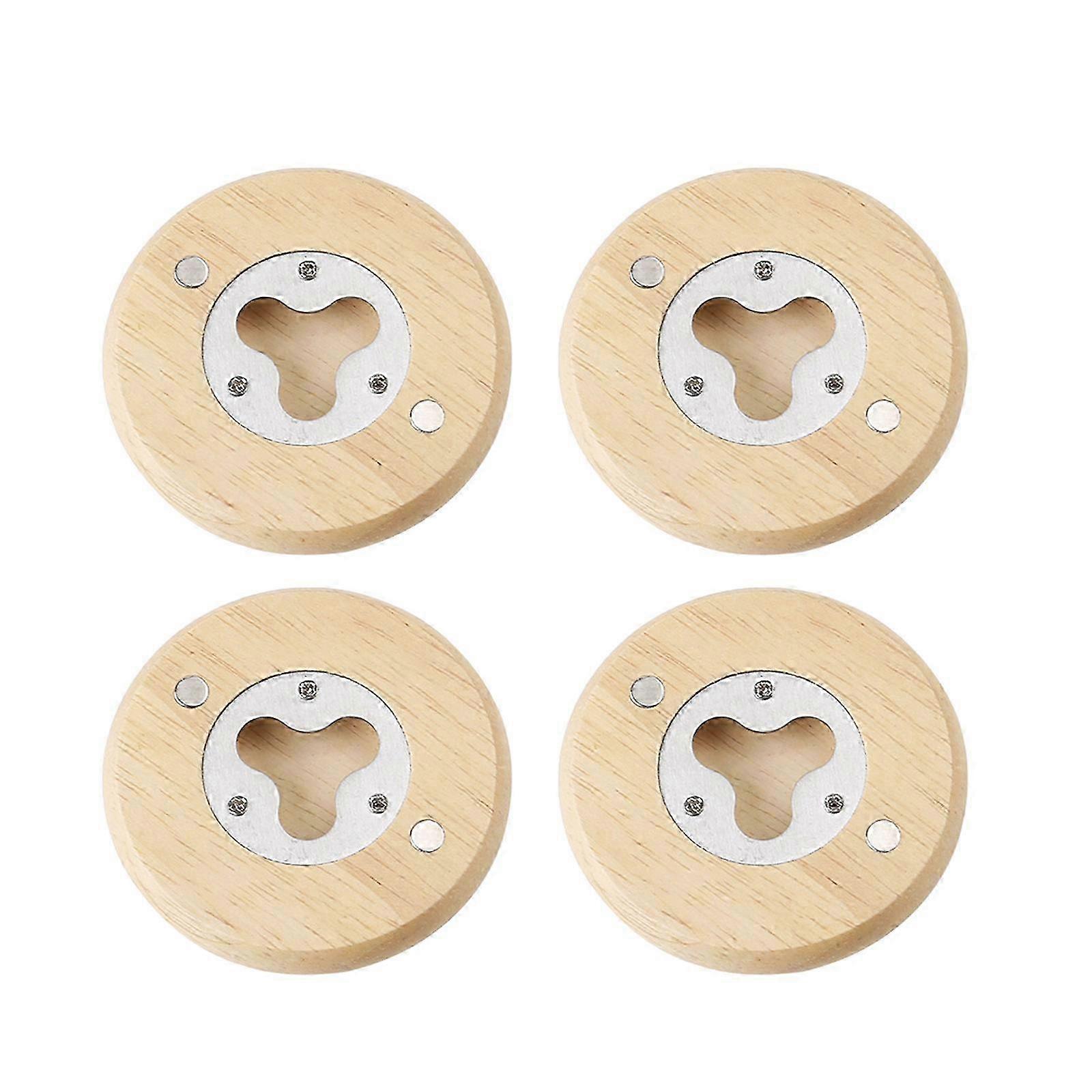 木製ビールボトルオープナーセット-ビール愛好家のための4PCS実用的なツール