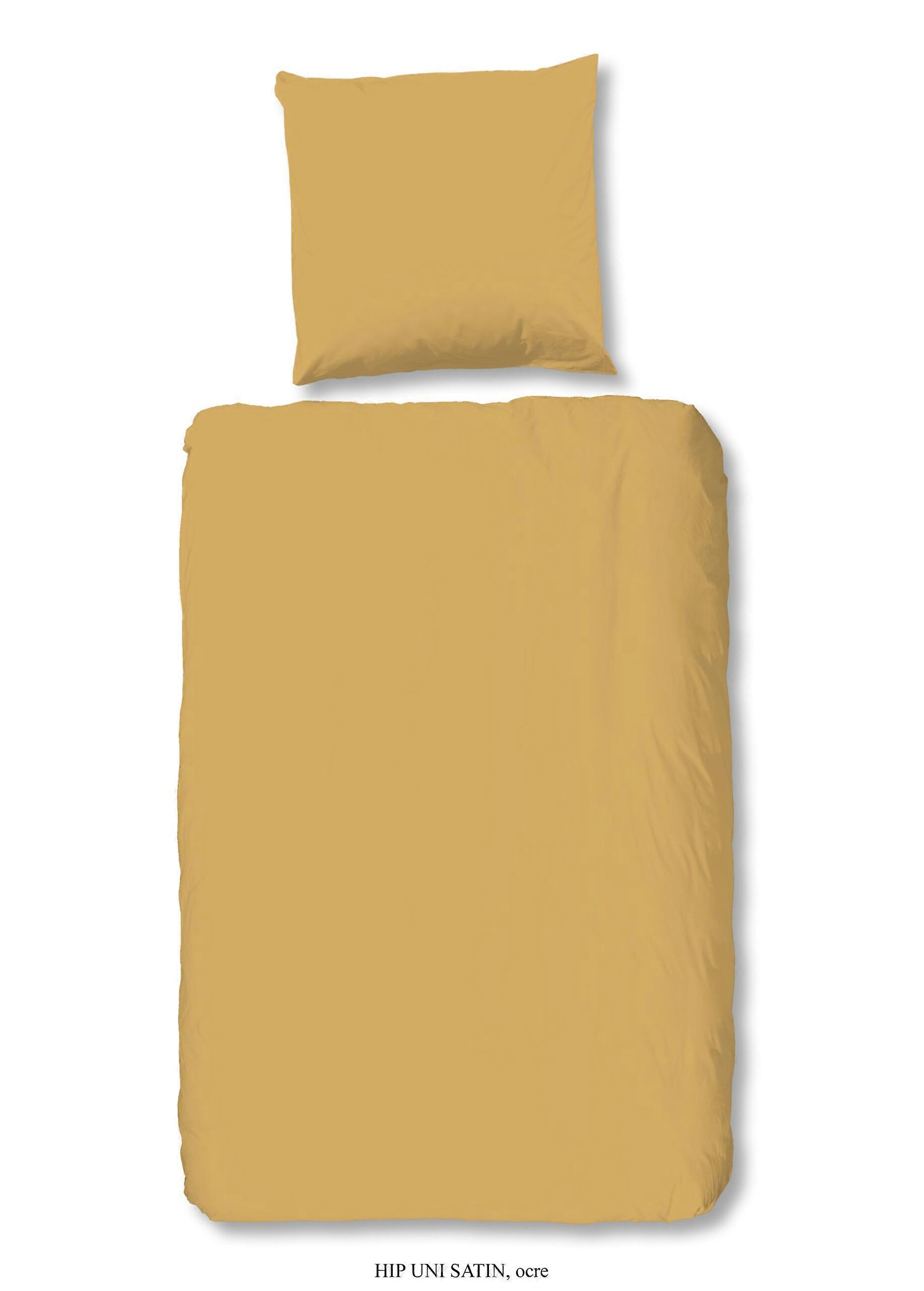HIP Copripiumino "uni design" - Ocra - (135x200 cm) - Raso di cotone