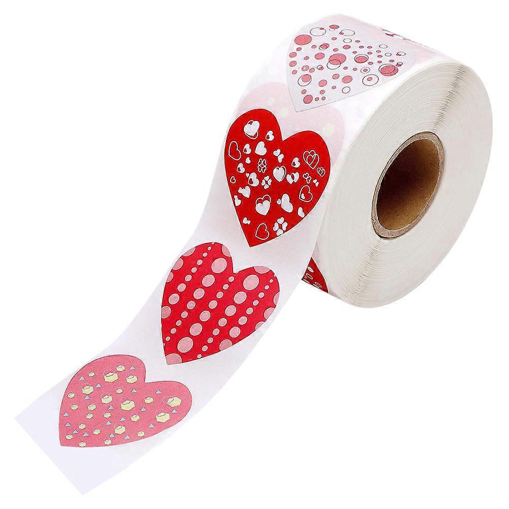 Heart Shaped Self-Adhesive Label Stickers Valentine's Day Decoration Item 2.5x2.5cm White Decorative 500Pcs
