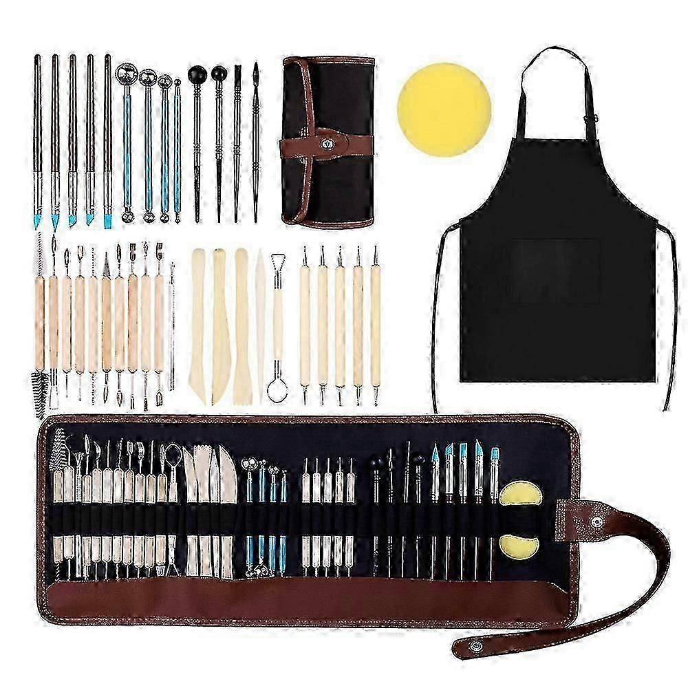 37pcs Polymer Clay Tools Modeling Clay Sculpting Tools Kits For Pottery Sculpture Wooden Dotting Tools hwy