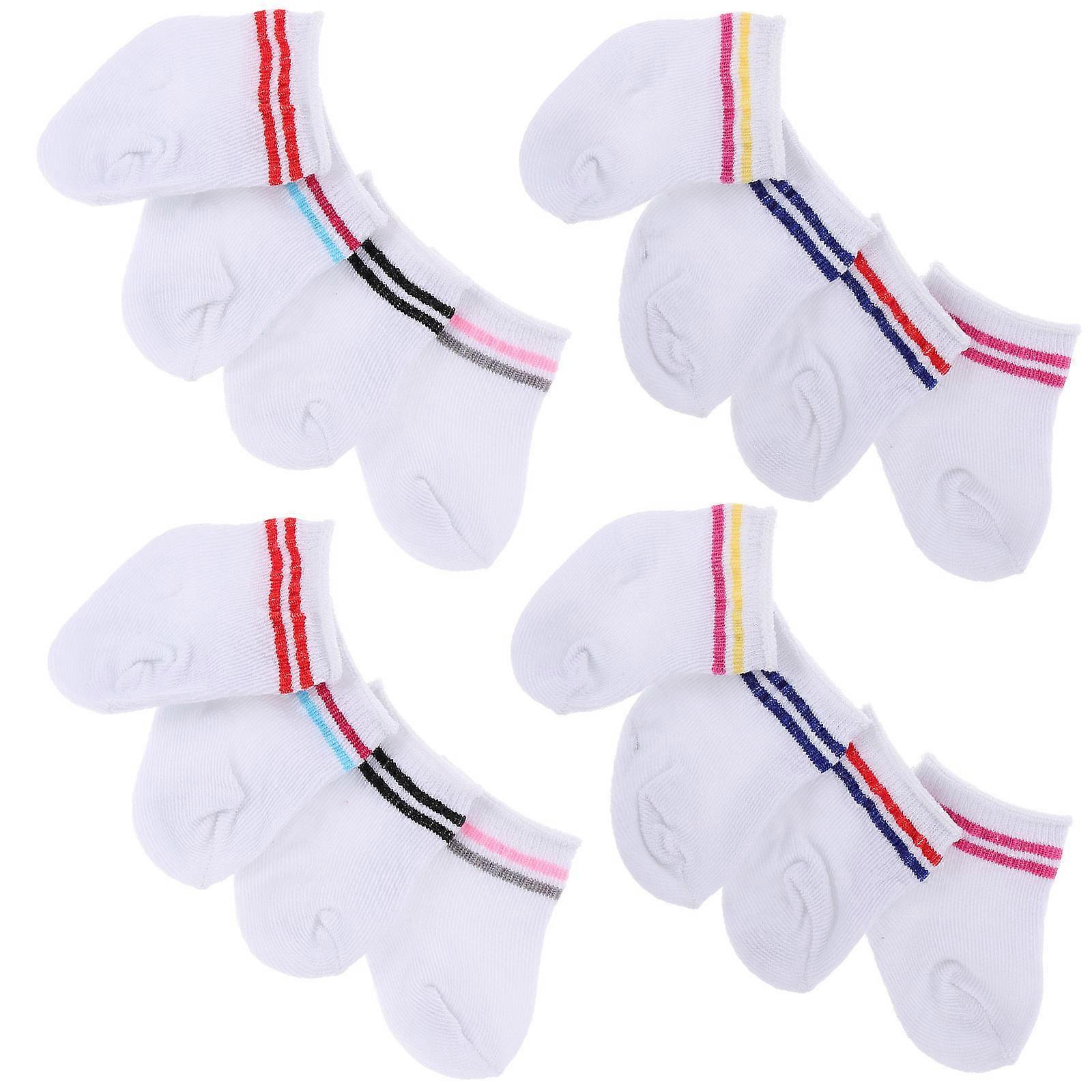 Doll Socks 8 Pairs for 18 Inch Girl Doll Striped Assorted Color Special Occasions DIY Enthusiasts Fashionable Design
