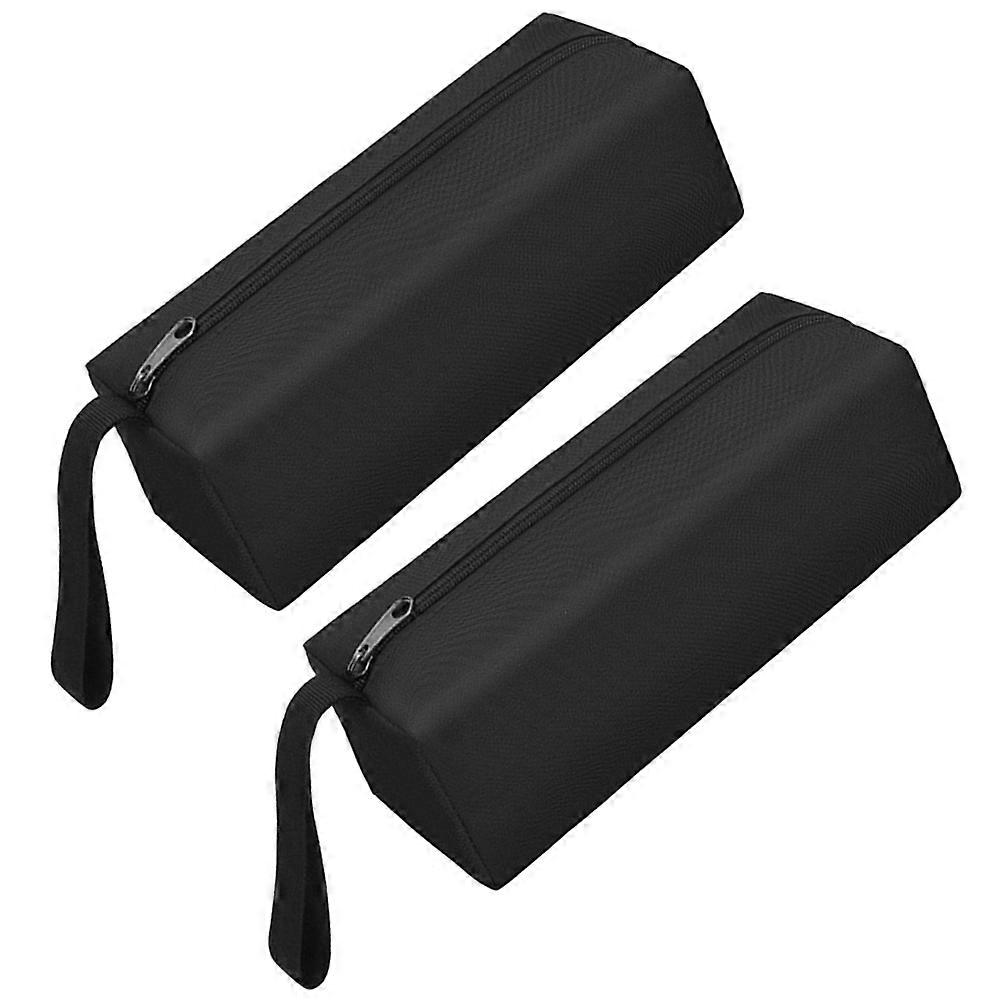 Tool Storage Pouch Small Tool Pouch Bag Daily Use Black 25.00X10.00X9.00CM Waterproof Multipurpose 2Pcs
