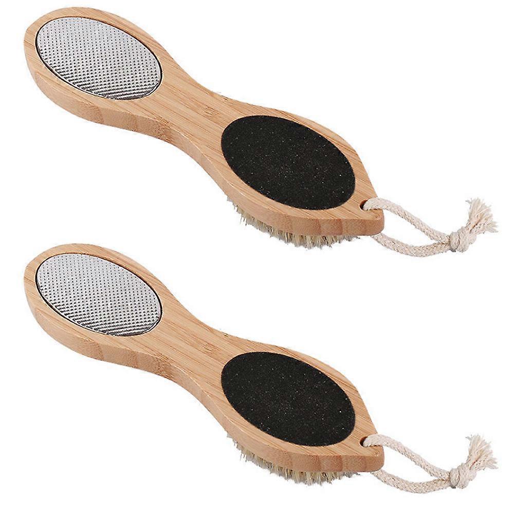 Foot Remover with Double Side Tools for Exfoliation Plastic Pumice Assorted Color 2Pcs