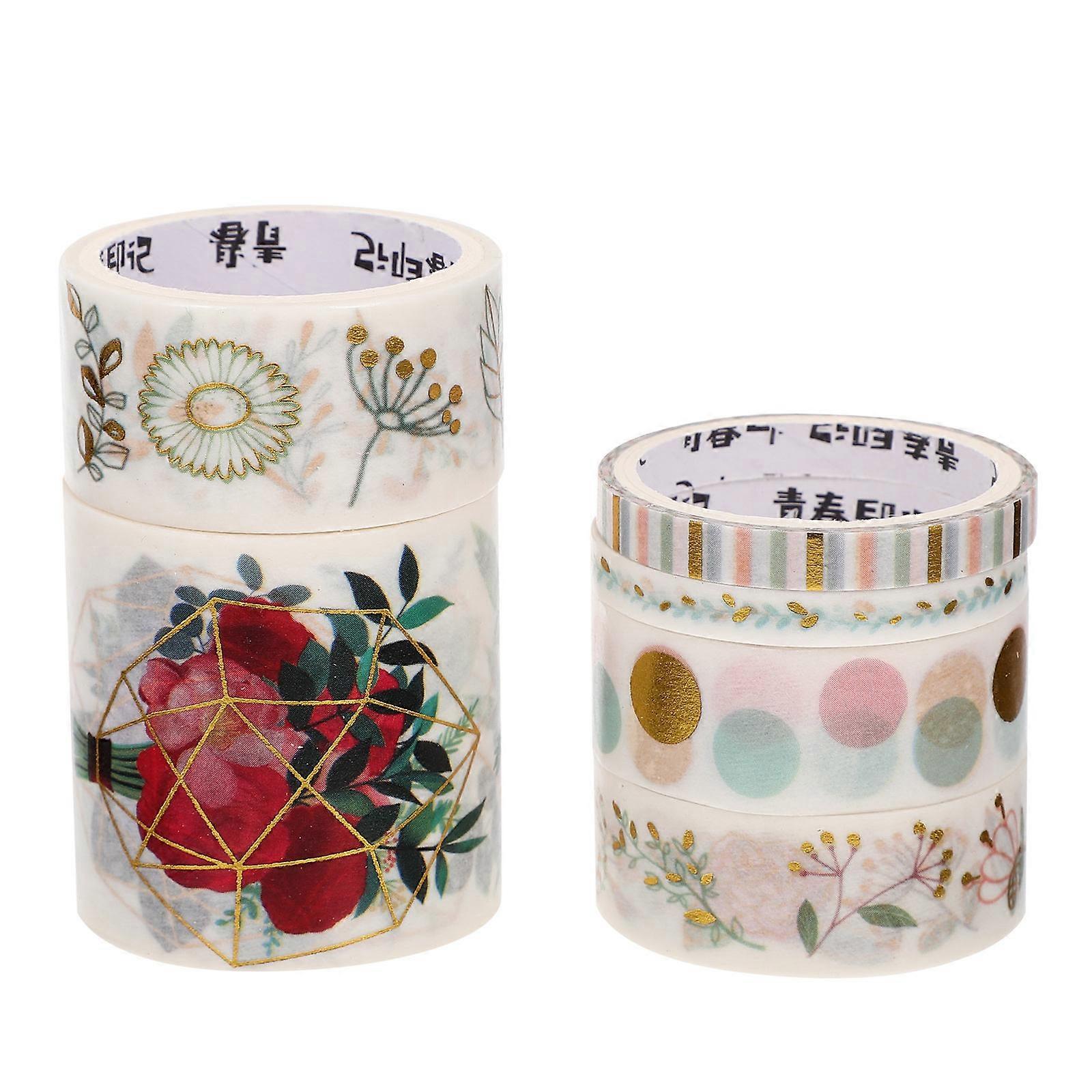 Retro Washi Tape Adhesive Tape For Travel Journal Decoration 4x3.8x3.8Cm 1Set
