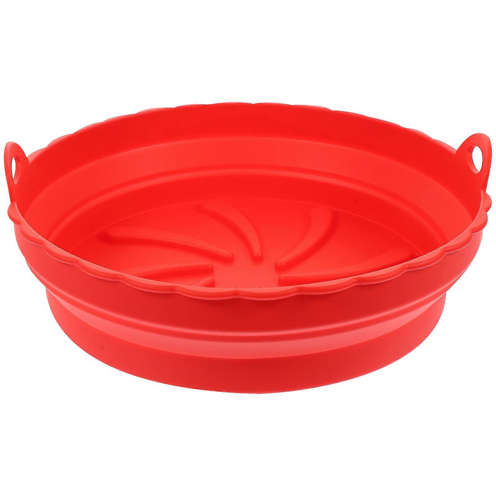 Approved Air Fryer Liner Silicone Baking Liner For Restaurants Heat Distribution Red 20.00X20.00X3.50cm 1Pack