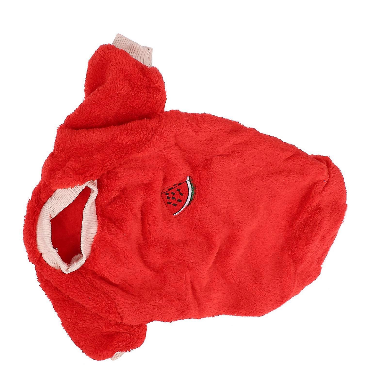 Dog Custom Cartoon Pet Dog Costume Red L Size Design Warm Apparel 1Set