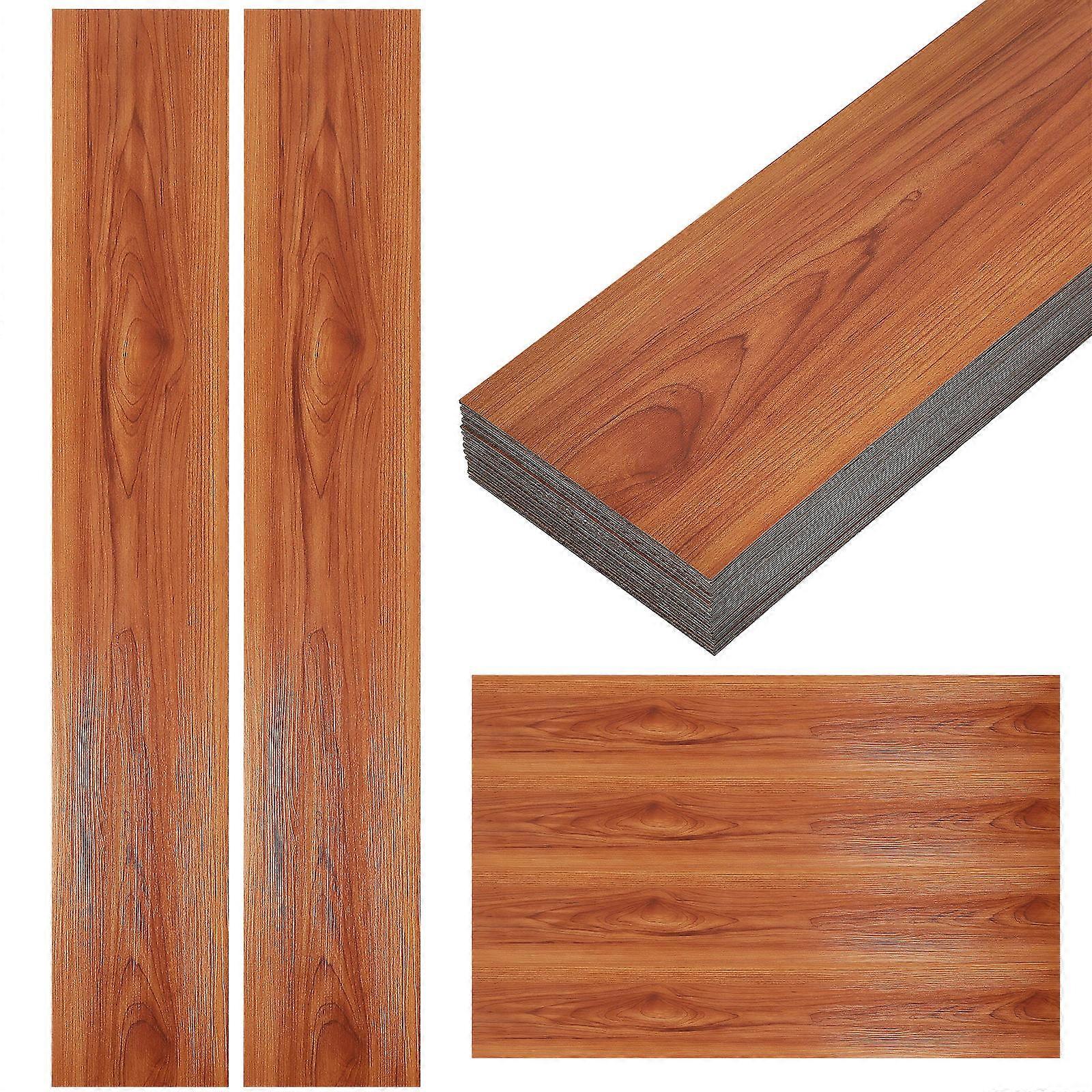 Vinyl Floor Planks Self Adhesive Realistic Wood Use 36Pcs Low Maintenance