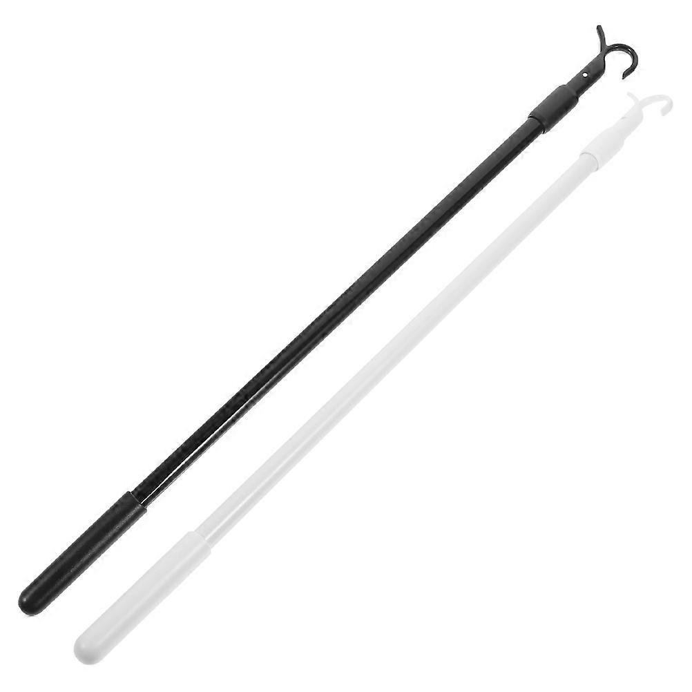 Window Blind Wand Adjustable Tension Rod Cordless Window Pull For Curtain 2Pcs