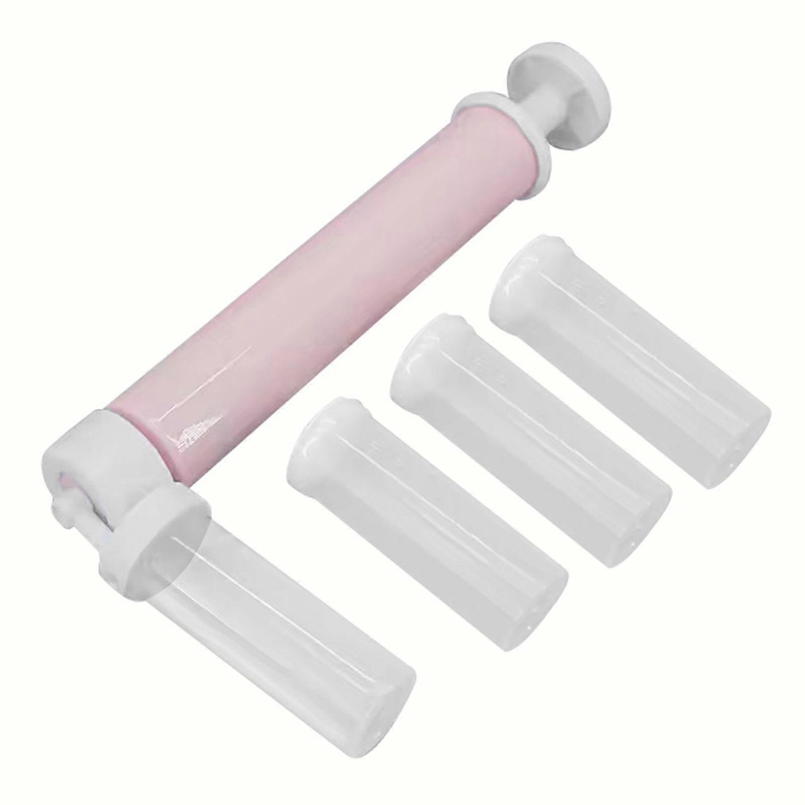 Manual Airbrush for Cake Decorating with 4pcs Spray Tubes Baking Tool for Home Kitchen