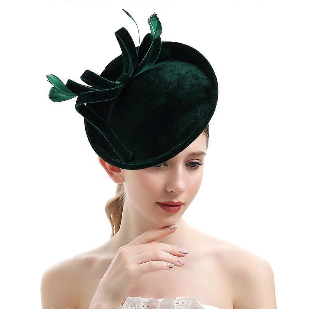 Women Velvet Fascinator Hat for Parties and Weddings, Elegant Cocktail Hat in Black and Burgundy, Stylish Hair Accessory