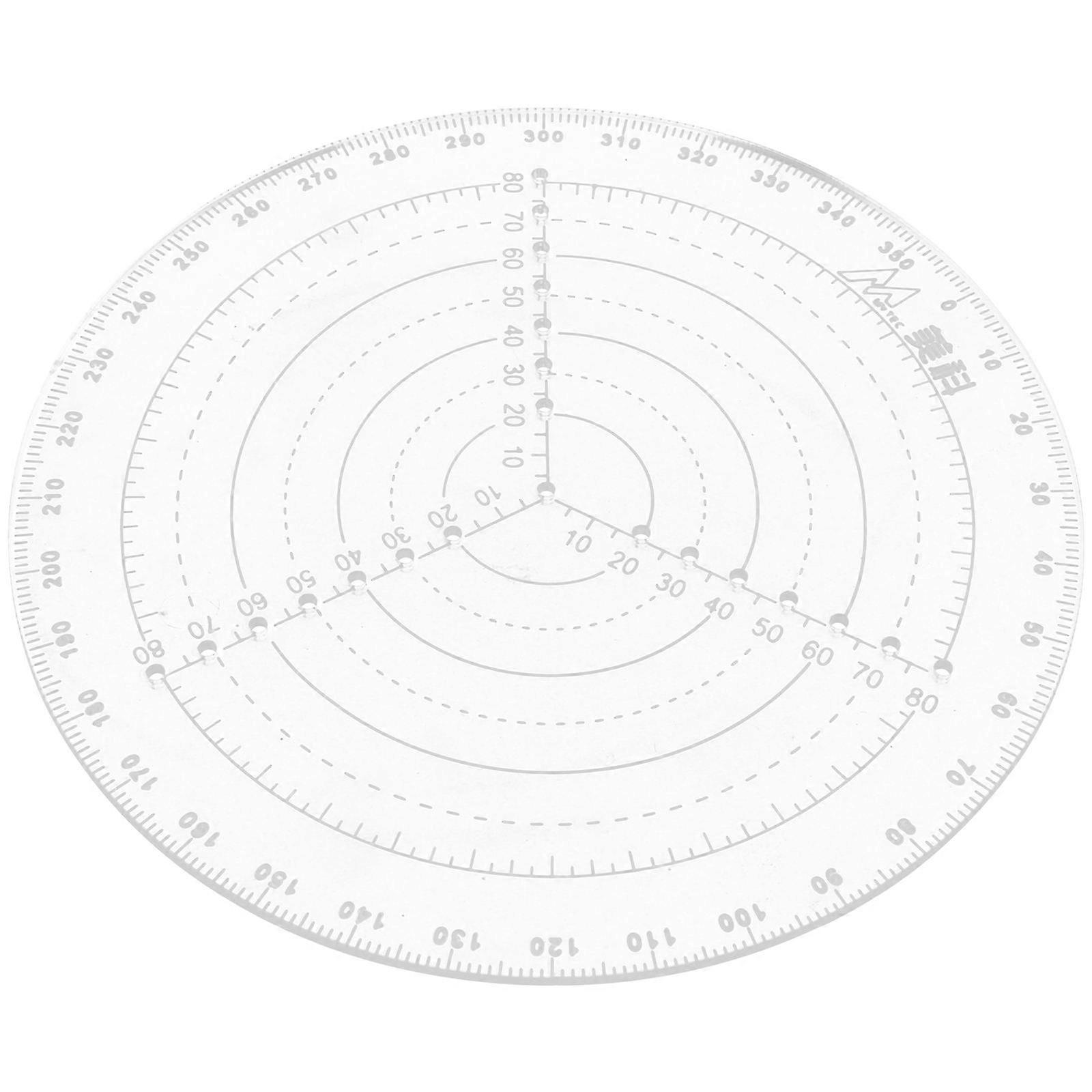 Center Woodworking Transparent 20.00X20.00X1.00CM Drawing Circle 1 Set