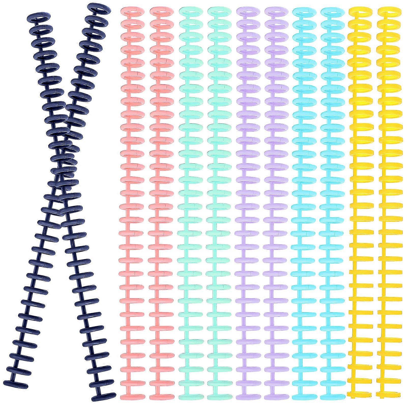 Loose Leaf Ring Clamp Diy Binder Book Parts School Use Assorted Color 12Pcs