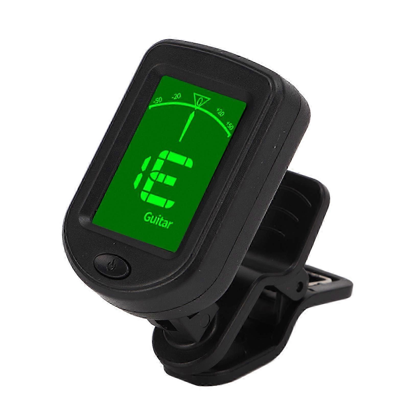 Clip On Guitar Tuner ABS Shell Lightweight Portable Adjustable Angle Universal Tuner for Violin Banjo