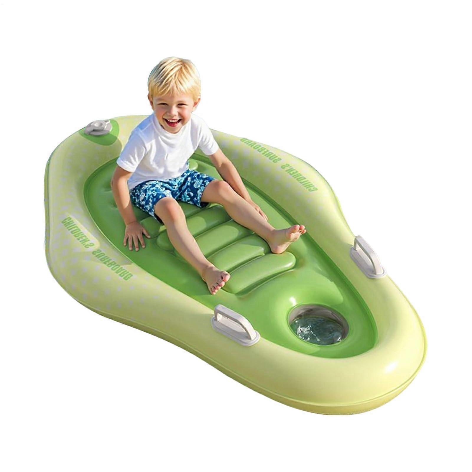 Inflatable Surfboard Pool Float with Handles - Durable Ergonomic Swim Toy for Kids Girls Outdoor Garden Summer Fun