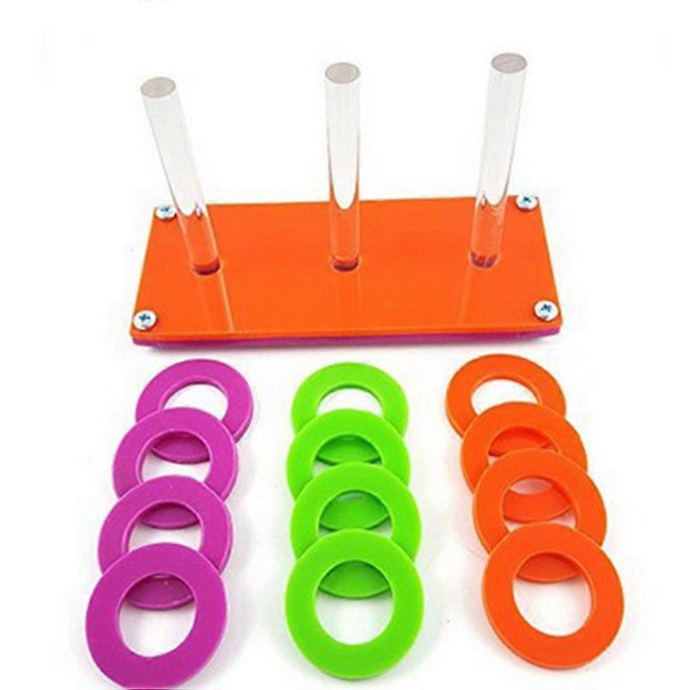 Parrot Interactive Toy Bird Ring Toss Toy Educational Toy Parrot Playing Toy 15x6.5x4cm 1Set