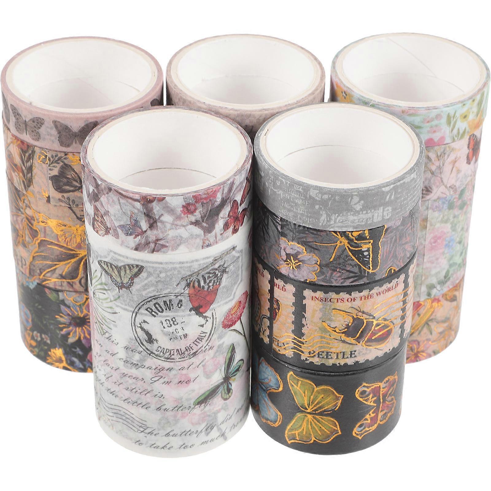 Wrapping Tapes Scrapbook Tape Decorative Border Tape Flower Tape Friends Albums Vintage Style 17 Rolls