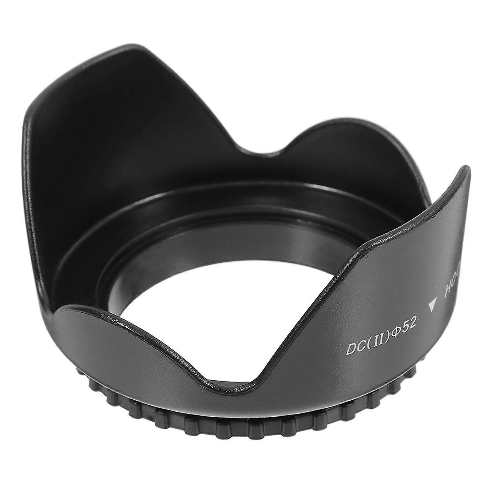 Universal Lens Hood Dslr Camera Lens Hood Protect Lens Cylindrical Black 52mm For Photographers 1Set