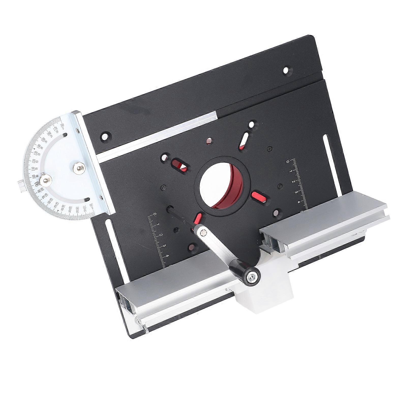 Router Lift System Electric Router Table Insert Plate Lifting Base Kit for Woodworking Chamfering Trimming Black 