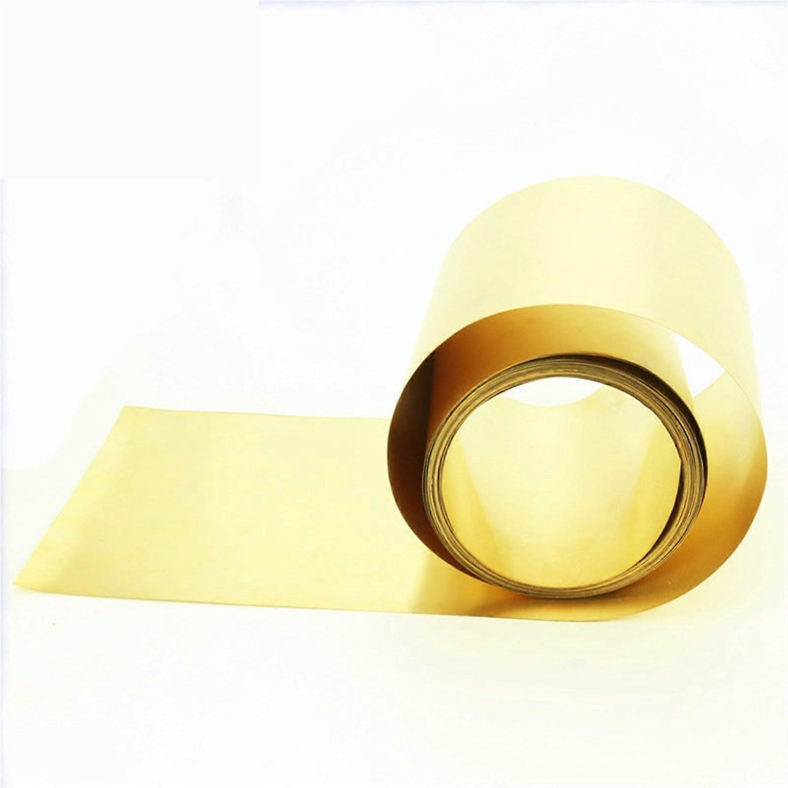Brass sheet, yellow brass sheet, foil strip, coil strip, thickness 0.1–1 mm and width 10–300 mm, 1 meter (Width 100MM, 1mm) 1mm Width 100MM