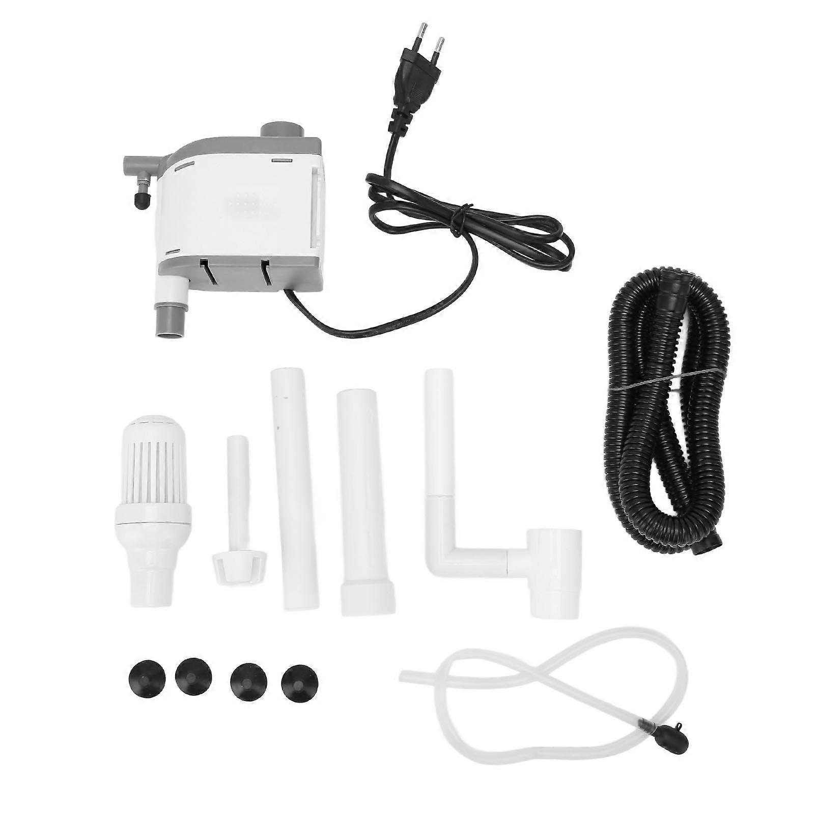 Aquarium Filter Pump 3 in 1 Quiet Fish Tank Oxygen Aerator Pump Submersible Water Pump with 4 Removable Suction Cups EU Plug 220V