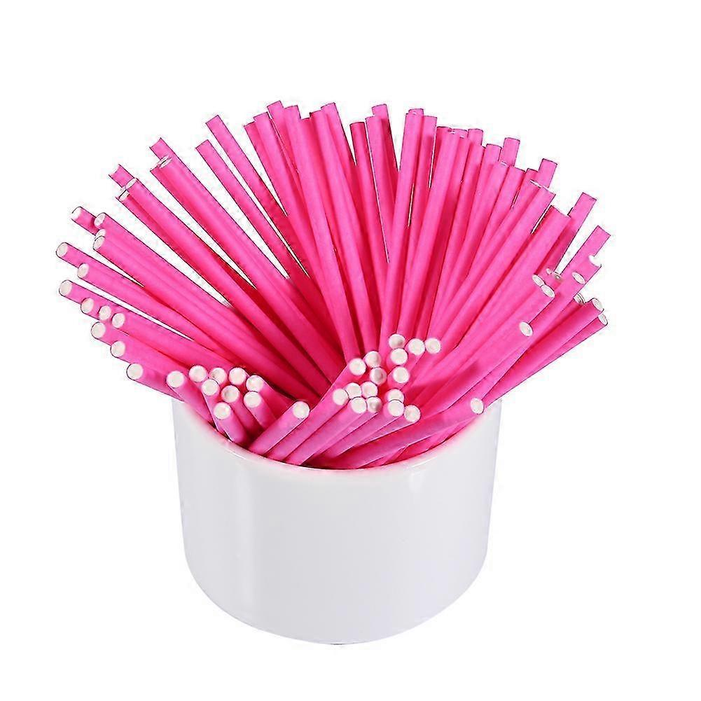 10cm Pink 100 Pcs/Set Colorful Lollipop Sticks for Cake Pops and Candy