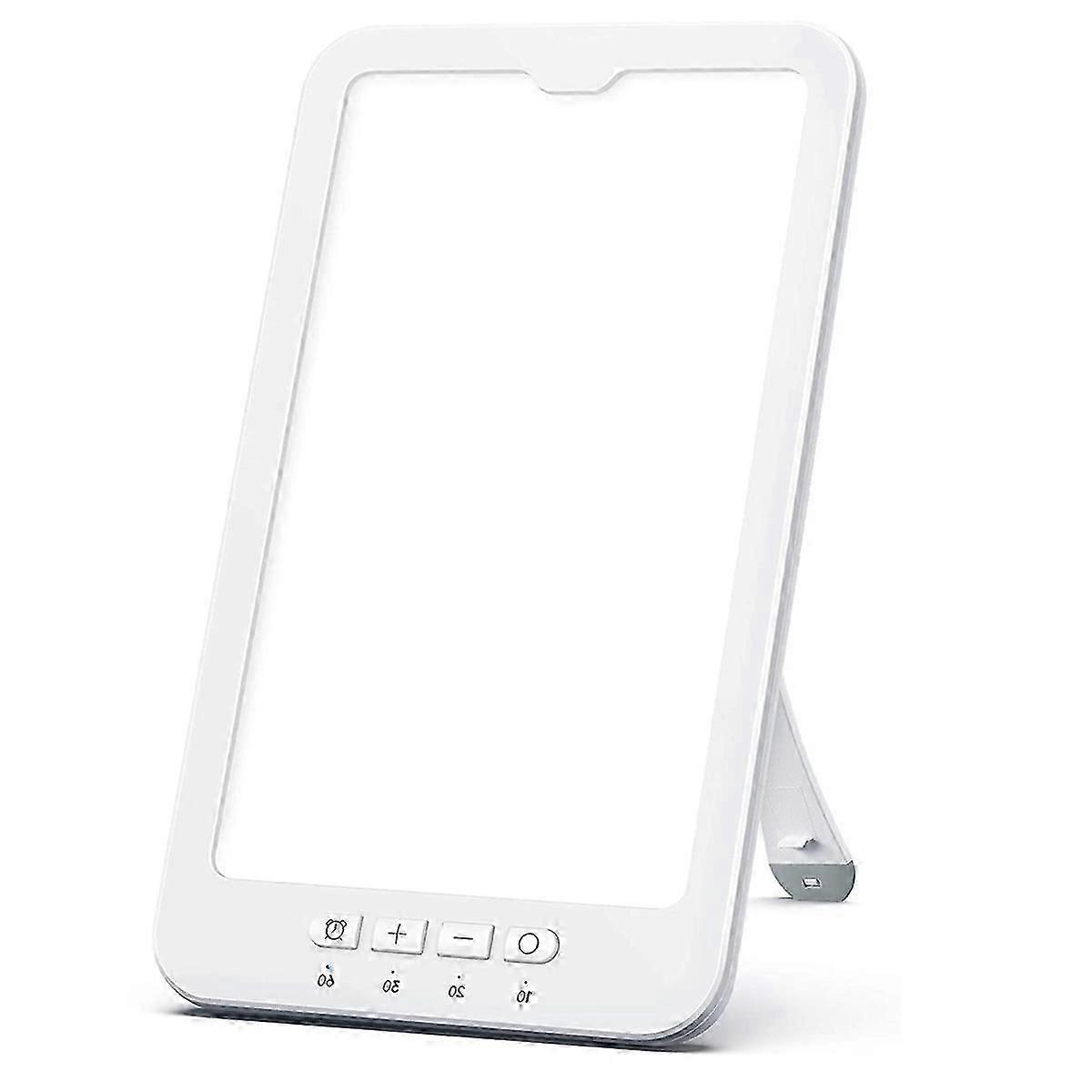 Versatile LED Light Therapy Lamp with 3 Brightness Modes, White Light Options & 4 Timer Settings for Home Use