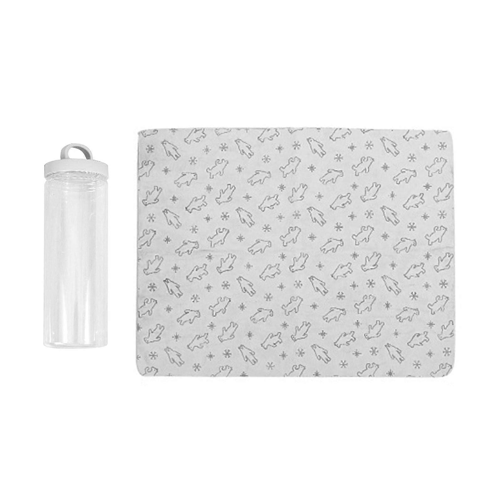 PET Towel Portable Quick Drying Soft PVA Material 66 x 43 cm Lightweight Absorbent for Pet Bath Use Barrel Carry