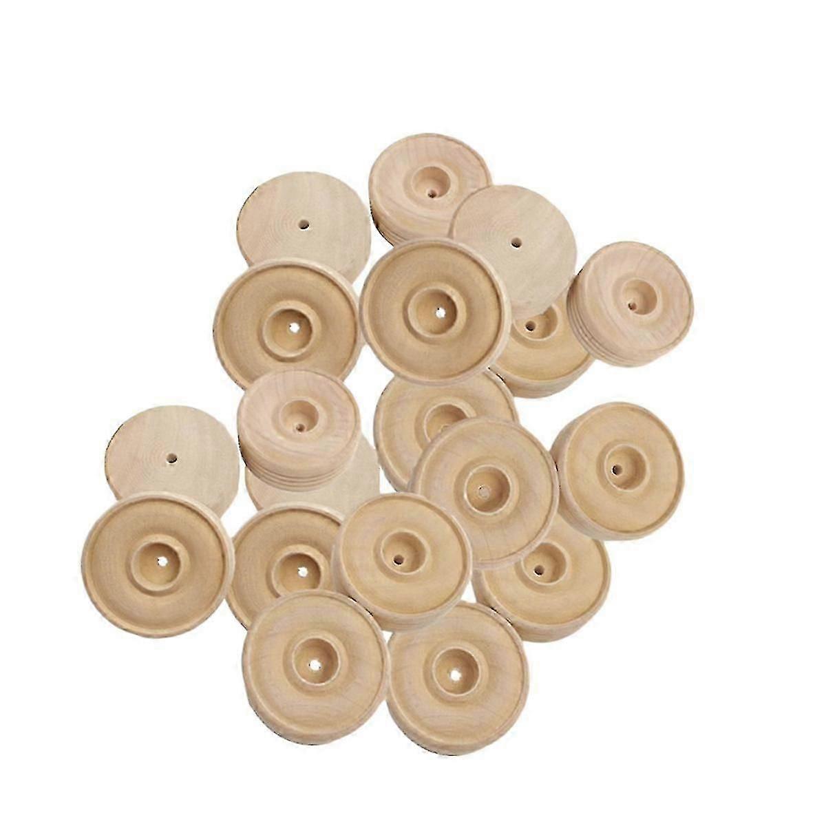 25 kpl auton pyörät keskeneräinen puu pyörämaalaus puu puumuodot maali varsi akseli pyöreä pyörä