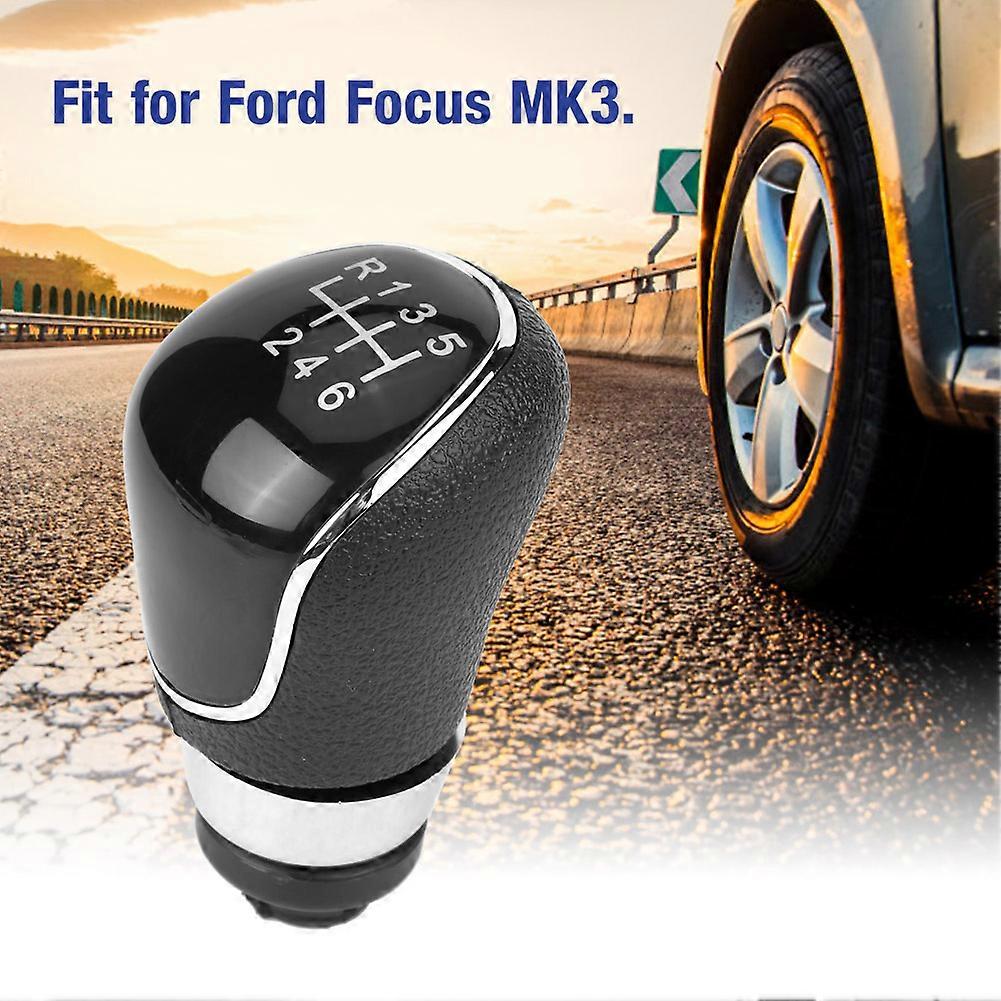 Universal Carbon Fiber Automatic Wave Stick Head Shift Knob Modification Accessory(Black)