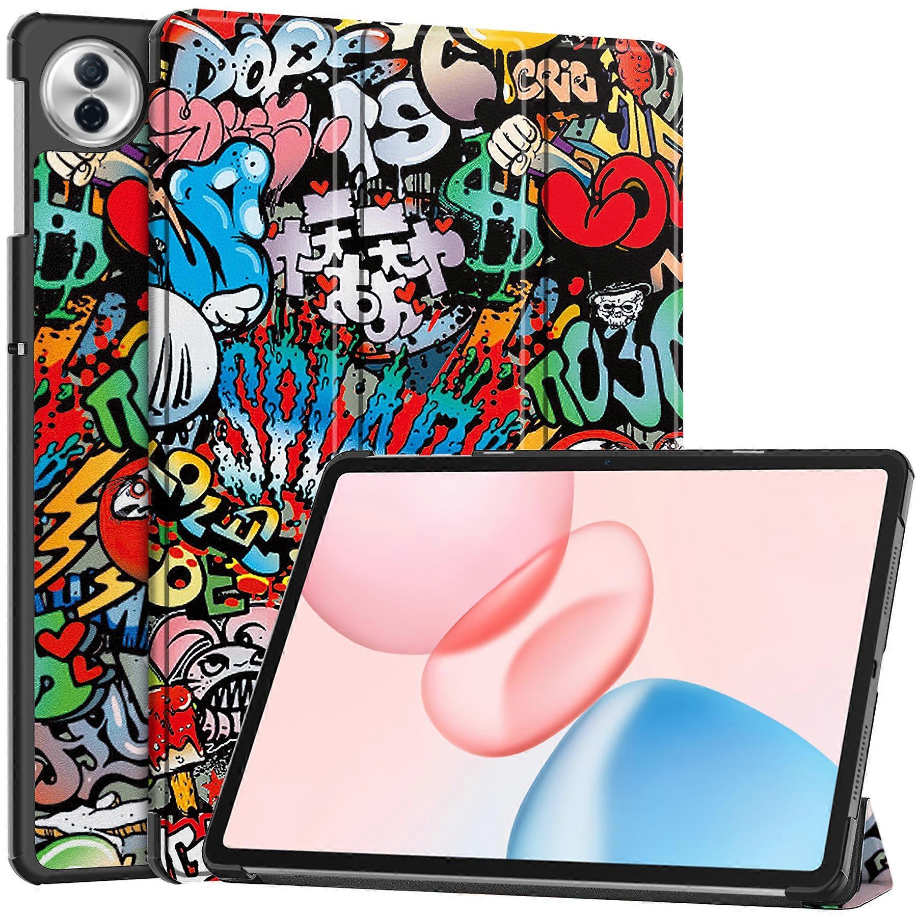 TKdaddy For Honor Pad 10 Case Pattern Print Leather Stand Tablet Cover Graffiti