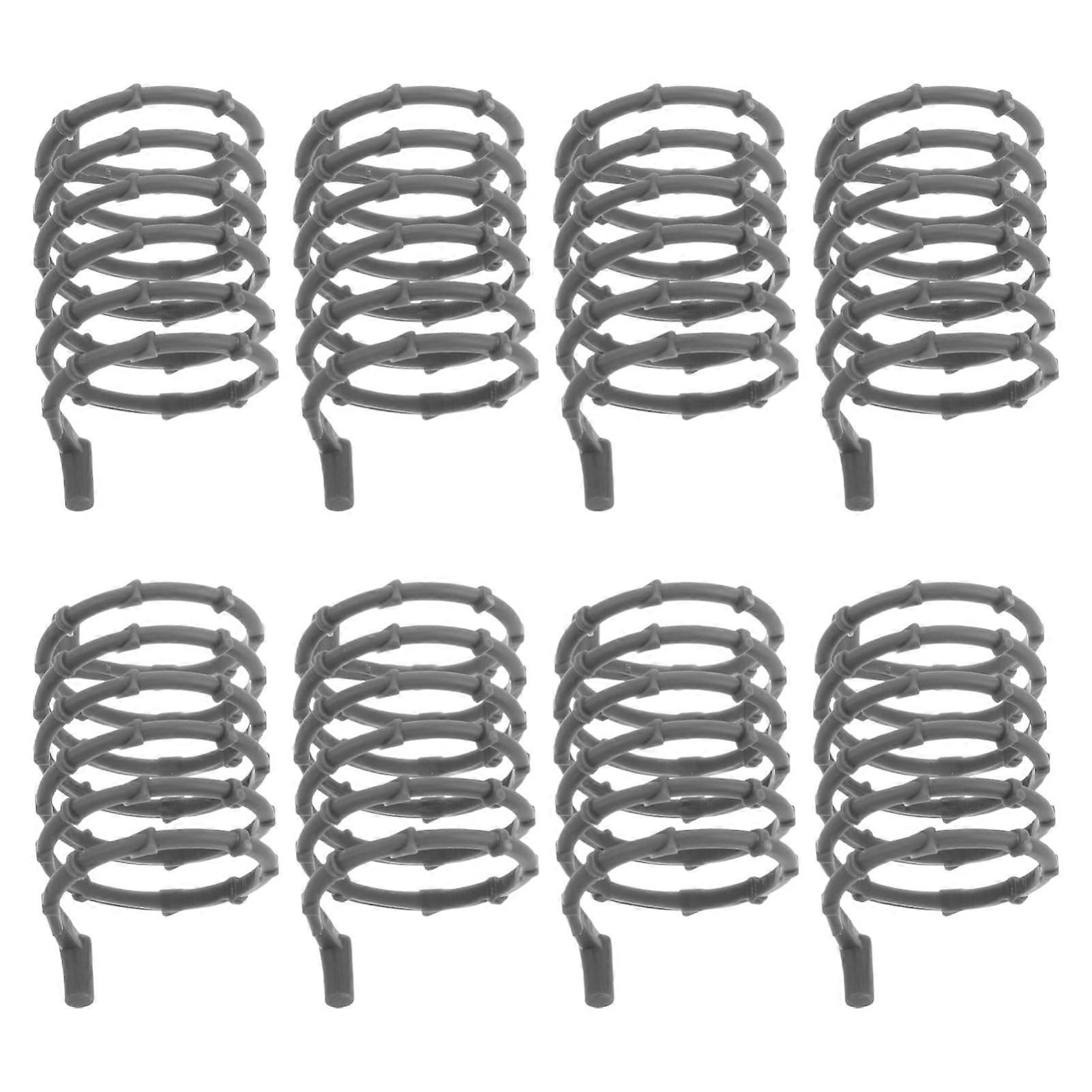 8 Pieces Military Protective Netting Wire Fence Accessories Building Blocks Accessories Practical DIY Parts Wire Guard Plastic Dark Grey