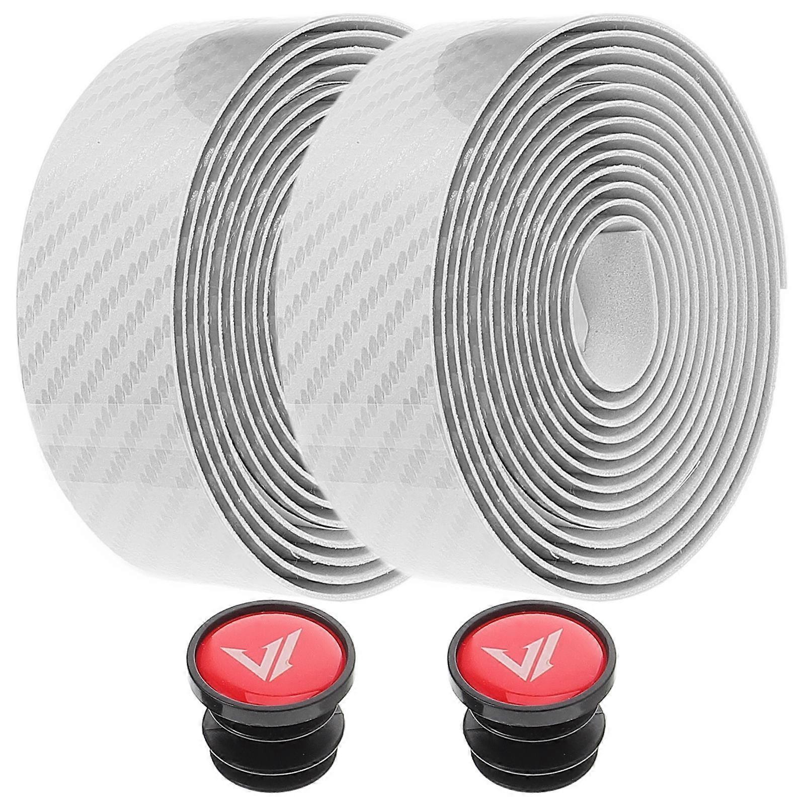 Road Bike Grip Tape Anti Slip Comfortable Grip Vibration Reduction 217 00X3 00X0 10CM Silver 1 Set