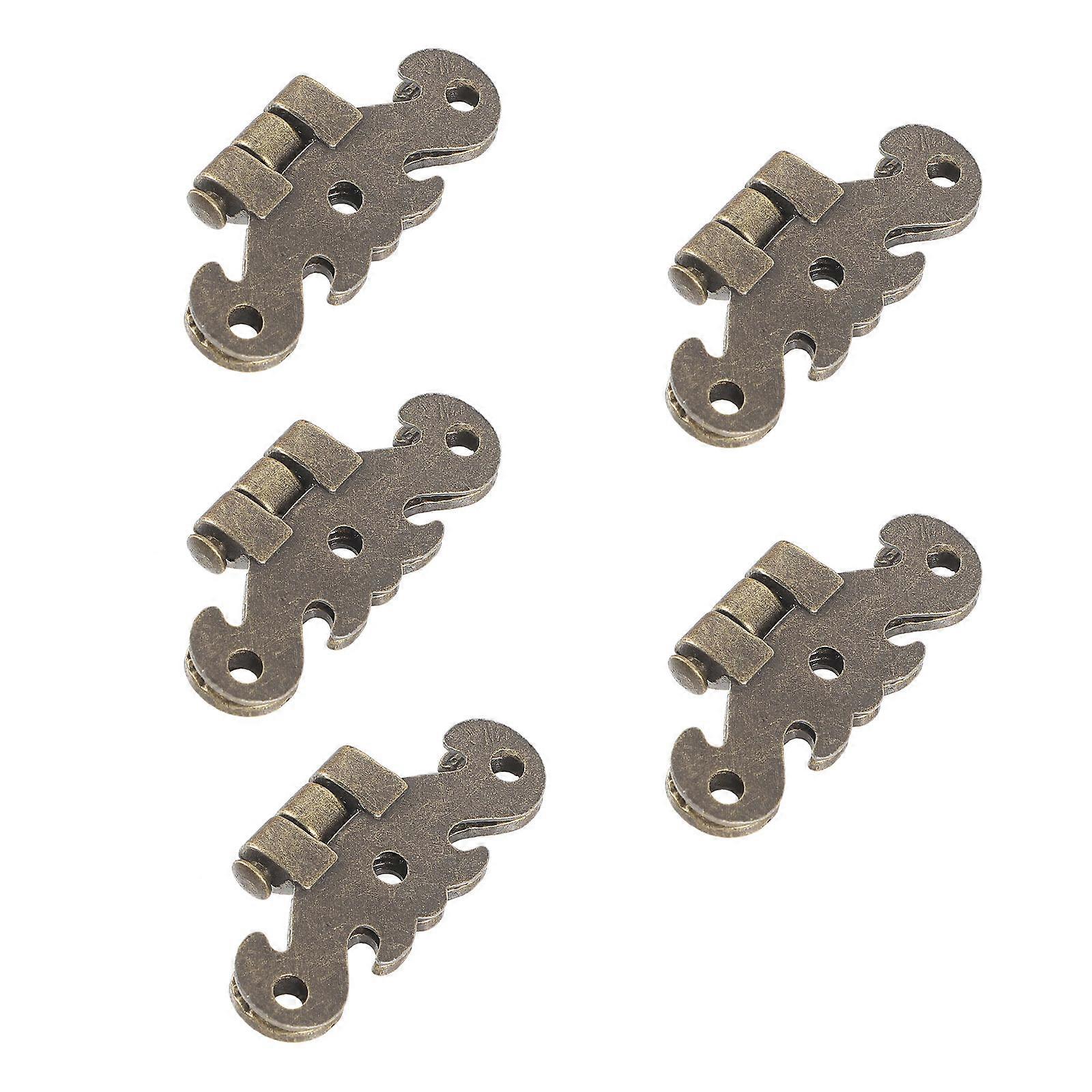 5pcs Vintage Style Metal Hinges for Furniture – Decorative, Durable, and Smooth Operating for Kitchen Cabinets, Jewelry Boxes, and DIY Projects