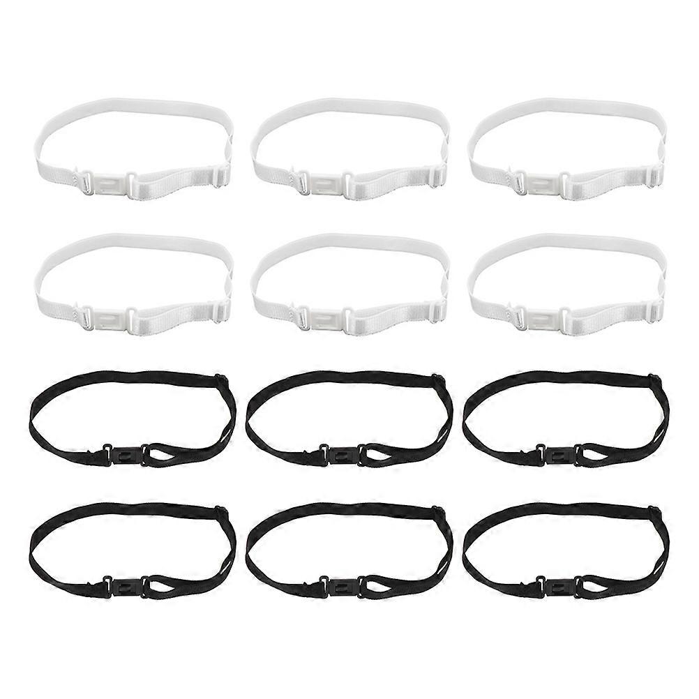 Elastic Bow Tie Strap Bow Tie Extension Strap for Formal Use 20Pcs White