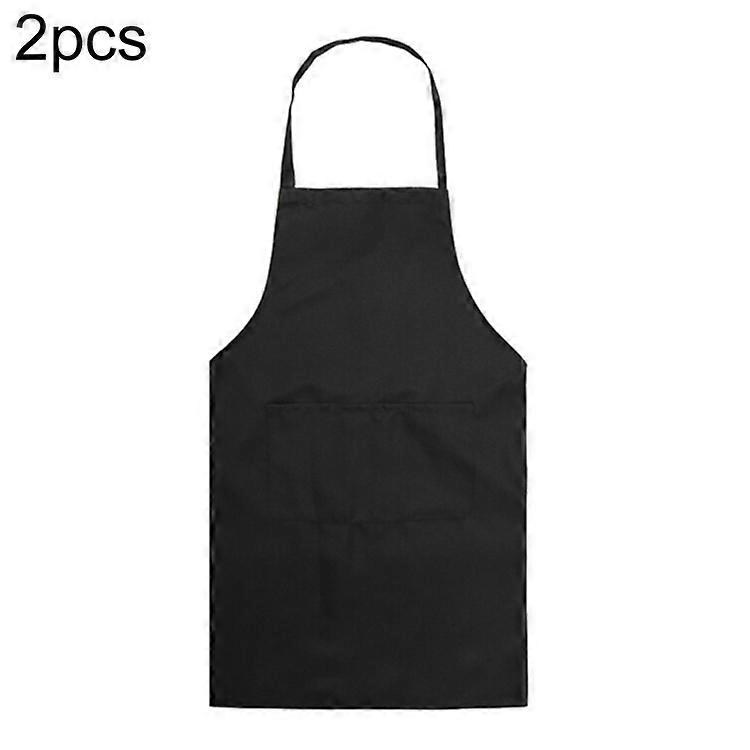 2PCS Kitchen Chef Aprons Cooking Baking Apron With Pockets