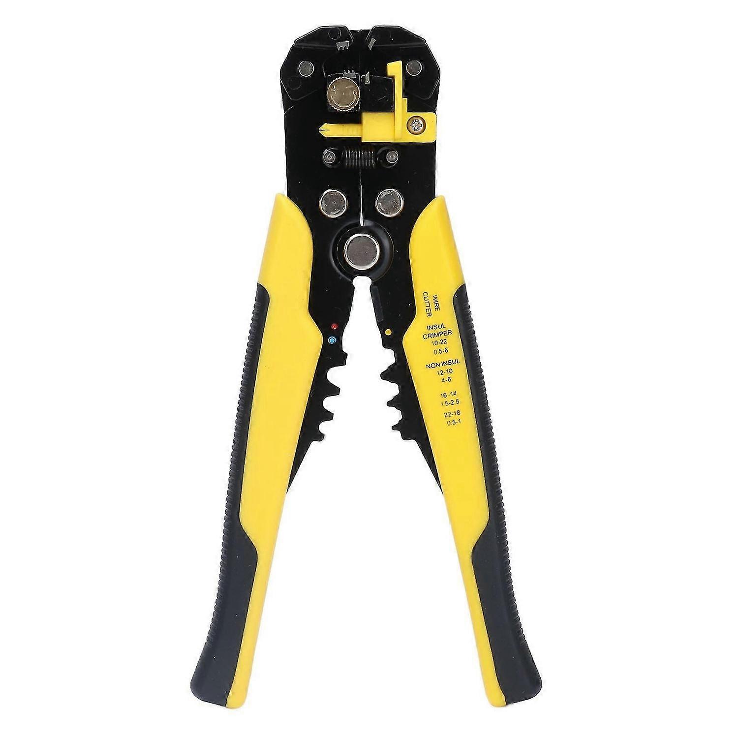 Automatic Wire Stripper 5in 1 Multifunctional Wire Stripping Tool Crimping Pliers Cable Crimper Yellow